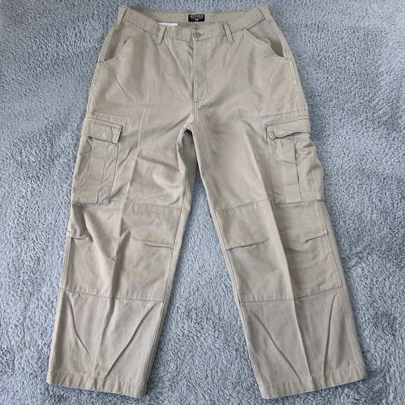 Polo Jeans Co. Ralph Lauren Other - Vintage Y2K Polo Jeans Ralph Lauren Khaki Wide Leg Freighter Cargo Pants 36x29
